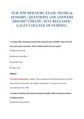 NUR 3250 EXAM BUNDLE QUESTIONS WITH VERIFIED ANSWERS