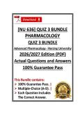 NU636&sol;NU 636 Advanced Pharmacology Quiz 3 Bundle &vert; Herzing &vert; 26&sol;27 Actual&lpar;PDF&rpar;