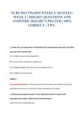NURS 5663 PHARM WEEKLY QUIZZES &vert;&NewLine;WEEK 2 &vert; 2026&sol;2027 QUESTIONS AND&NewLine;ANSWERS&vert; 2026&sol;2027 UPDATED &vert; 100&percnt;&NewLine;CORRECT - TWU&period;