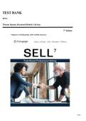 SELL 7th Edition by Thomas N&period; Ingram &ndash; Complete Test Bank Chapters 1-10 with Verified Answers