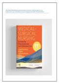 Test Bank&colon; Medical-Surgical Nursing &lpar;11th Edition&rpar; by Ignatavicius &ndash; Concepts for Clinical Judgment and Collaborative Care &ndash; All Chapters Complete NGN 