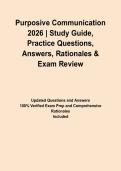 Purposive Communication 2026 &vert; Study Guide&comma; Practice Questions&comma; Answers&comma; Rationales & Exam Review
