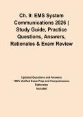 Ch&period; 9&colon; EMS System Communications 2026 &vert; Study Guide&comma; Practice Questions&comma; Answers&comma; Rationales & Exam Review