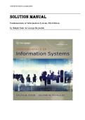 Solution Manual for Fundamentals of Information Systems&comma; 9th Edition by Ralph Stair & George Reynolds