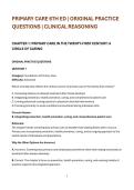 Primary Care 6th Edition Original Practice Questions &vert; Clinical Reasoning&vert; FNP&comma; APRN & Rationales
