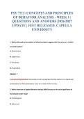 PSY 7713&colon; CONCEPTS AND PRINCIPLES&NewLine;OF BEHAVIOR ANALYSIS - WEEK 1 &vert;&NewLine;QUESTIONS AND ANSWERS &vert;2026&sol;2027&NewLine;UPDATE &vert; JUST RELEASED&period; CAPELLA&NewLine;UNIVERSITY