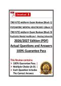 NU 673 Psychiatric Mental Healthcare I midterm Exam Review &vert; Herzing &vert;Q&A&vert; 26&sol;27 actual &lpar;PDF&rpar;