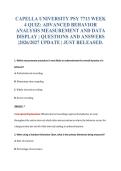 CAPELLA UNIVERSITY PSY 7713 WEEK&NewLine;4 QUIZ&colon; ADVANCED BEHAVIOR&NewLine;ANALYSIS MEASUREMENT AND DATA&NewLine;DISPLAY &vert; QUESTIONS AND ANSWERS&NewLine;&vert;2026&sol;2027 UPDATE &vert; JUST RELEASED&period;