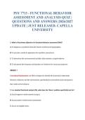 PSY 7713 - FUNCTIONAL BEHAVIOR&NewLine;ASSESSMENT AND ANALYSIS QUIZ &vert;&NewLine;QUESTIONS AND ANSWERS &vert;2026&sol;2027&NewLine;UPDATE &vert; JUST RELEASED&period; CAPELLA&NewLine;UNIVERSITY
