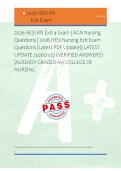2026 HESI RN Exit 4 Exam &vert; NGN Nursing &NewLine;Questions &vert; 2026 HESI Nursing Exit Exam &NewLine;Questions &lpar;Latest PDF Update&rpar;&vert; LATEST &NewLine;UPDATE 2026&sol;2027 &lpar;VERIFIED ANSWERS&rpar; &NewLine;&vert;ALREADY GRADED A&plus;&sol; COLLEGE OF &NewLine;NURSING 