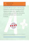 2026 HESI RN Exit  Exam 2 &vert; NGN Nursing &NewLine;Questions &vert; 2026 HESI Nursing Exit Exam &NewLine;Questions &lpar;Latest PDF Update&rpar;&vert; LATEST &NewLine;UPDATE 2026&sol;2027 &lpar;VERIFIED ANSWERS&rpar; &NewLine;&vert;ALREADY GRADED A&plus;&sol; COLLEGE OF &NewLine;NURSING 