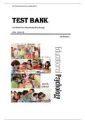Test Bank for Educational Psychology&comma; 6th Edition by John W&period; Santrock &ndash; Complete Exam Questions & Answers