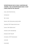 PATHOPHYSIOLOGY NUR 315 EXAM 1 QUESTIONS AND ANSWERS &vert; NUR 315 PATHOPHYSIOLOGY EXAM 1 STUDY GUIDE & PRACTICE TEST 2026&sol;2027