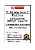 NU448&sol;NU 448 Adult Health III final Exam &vert; Herzing University &vert;Q&A&vert; 26&sol;27 Actual &lpar;PDF&rpar;