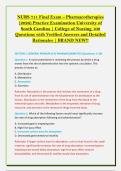 NURS 711 Final Exam &ndash; Pharmacotherapies &NewLine;&lpar;2026&rpar; Practice Examination University of &NewLine;South Carolina &vert; College of Nursing 100 &NewLine;Questions with Verified Answers and Detailed &NewLine;Rationales &vert; BRAND NEW&excl;&excl; 