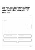 NUR-643E MIDTERM EXAM QUESTIONS AND ANSWERS &vert; NUR-643E MIDTERM EXAM STUDY GUIDE & PRACTICE TEST 2026&sol;2027