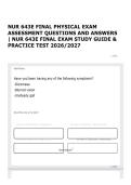NUR 643E FINAL PHYSICAL EXAM ASSESSMENT QUESTIONS AND ANSWERS &vert; NUR 643E FINAL EXAM STUDY GUIDE & PRACTICE TEST 2026&sol;2027
