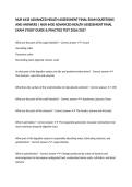NUR 643E ADVANCED HEALTH ASSESSMENT FINAL EXAM QUESTIONS AND ANSWERS &vert; NUR 643E ADVANCED HEALTH ASSESSMENT FINAL EXAM STUDY GUIDE & PRACTICE TEST 2026&sol;2027