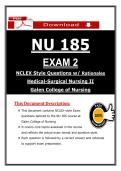 Galen NU 185 Exam 2 &ndash; Medical-Surgical Nursing II &lpar;Newest 2026&sol;2027&rpar; PDF &vert; 100&percnt; Correct