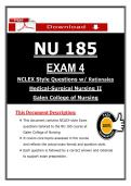  Complete Package Bundle NU 185 &lpar;Exams 1&comma;2&comma;3 & Final&rpar; Galen Medical-Surgical Nursing II &vert; Updated PDF
