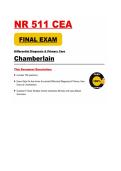 NR 511 CEA Final Exam &ndash; Chamberlain University &ndash; 150 Practice Questions with Answers and Rationales