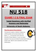 NU 518 Exams 1&ndash;3 & Final Exam &lpar;Latest 2026&sol;2027&rpar; Advanced Health Assessment &ndash; Actual Questions & Answers &lpar;University of South Alabama&rpar;