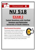 NU 518 Exam 2 &lpar;Latest 2026&sol;2027&rpar; Advanced Health Assessment &ndash; Actual Questions & Answers &lpar;University of South Alabama&rpar;
