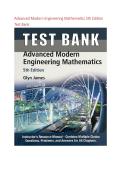 Advanced Modern Engineering Mathematics 5th Edition &ndash; Test Bank &ndash; Complete Practice Questions with Answers