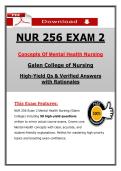 NUR 256 Exam 2 &lpar;Latest 2026&sol;2027&rpar; Galen Mental Health Nursing &ndash; Actual Questions & Answers &lpar;A&plus; Graded&rpar; &vert; Updated PDF