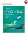 Solution Manual For Horngren's Accounting&comma; 13th Edition Managerial by Tracie Miller-Nobles&comma; Brenda Mattison All Chapters &lpar; 1-9 &rpar; A&plus;
