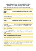 NR 442 Community&colon; Week 3 Health Policies and Practice&NewLine;Questions with Verified Answers &lpar;Correct Update&rpar;