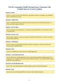 NR 442 Community Health Nursing Exam 2 Questions with&NewLine;Verified Answers &lpar;Correct Update&rpar;