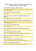 NR 442 Community&colon; Vulnerable Populations Exam 2 Questions&NewLine;with Verified Answers &lpar;Correct Update&rpar;