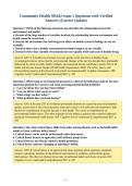 Community Health NR442 exam 1 Questions with Verified&NewLine;Answers &lpar;Correct Update&rpar;