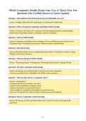 NR442-Community Health &lpar;Weeks One&comma; Two&comma; & Three&rpar; First Test&NewLine;Questions with Verified Answers &lpar;Correct Update&rpar;