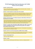 NR-503 Epidemiology Final Exam Questions with Verified&NewLine;Answers &lpar;Correct Update&rpar;