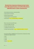 Maryland Home Improvement Salesperson Exam Practice &NewLine;Latest 2026 Updated Questions and Verified 100&percnt; Solutions &NewLine;&lpar;2026&sol;2027&rpar; Grade&colon; A&plus;&vert;Status&colon; Guaranteed Pass 
