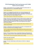 NR-503 Epidemiology Final Exam Questions with Verified&NewLine;Answers &lpar;Correct Update&rpar;