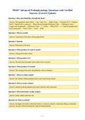 NR507 Advanced Pathophysiology Questions with Verified&NewLine;Answers &lpar;Correct Update&rpar;