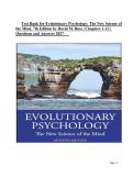 Test Bank for Evolutionary Psychology&colon; The New Science of the Mind&comma; 7th Edition by David M&period; Buss &vert; Chapters 1&ndash;13 &vert; Questions & Answers &vert; 2027&NewLine;
