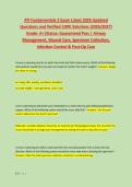 ATI Fundamentals 2 Exam Latest 2026 Updated &NewLine;Questions and Verified 100&percnt; Solutions &lpar;2026&sol;2027&rpar; &NewLine;Grade&colon; A&plus;&vert;Status&colon; Guaranteed Pass &vert; Airway &NewLine;Management&comma; Wound Care&comma; Specimen Collection&comma; &NewLine;Infection Control & Post-Op Care