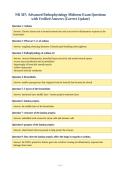 NR 507&colon; Advanced Pathophysiology Midterm Exam Questions&NewLine;with Verified Answers &lpar;Correct Update&rpar;