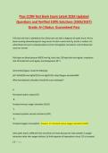 Pass CCRN Test Bank Exam Latest 2026 Updated &NewLine;Questions and Verified 100&percnt; Solutions &lpar;2026&sol;2027&rpar; &NewLine;Grade&colon; A&plus;&vert;Status&colon; Guaranteed Pass