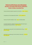 Medical Gas NFPA 99 Exam Latest 2026 Updated &NewLine;Questions and Verified 100&percnt; Solutions &lpar;2026&sol;2027&rpar; &NewLine;Grade&colon; A&plus;&vert;Status&colon; Guaranteed Pass 