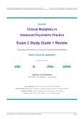 NSG 526 EXAMS 1-3 PACKAGE DEAL 2026&sol;2027 &vert; Clinical Modalities Adv&period; Psych Study Guide & Review &vert; Wilkes University &vert; Verified Q&A &vert; Pass Guaranteed - A&plus; Graded