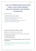 AAPC CPC CERTIFICATION EXAM &vert; STUDY &NewLine;GUIDE &vert; LATEST UPDATE 2026&sol;2027 &vert; &NewLine;PRACTICE QUESTIONS AND ANSWERS &vert; &NewLine;EXAM REVIEW&period; 