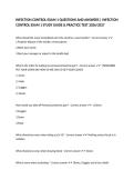 INFECTION CONTROL EXAM 1 QUESTIONS AND ANSWERS &vert; INFECTION CONTROL EXAM 1 STUDY GUIDE & PRACTICE TEST 2026&sol;2027