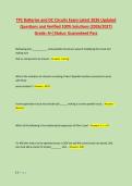 TPC Batteries and DC Circuits Exam Latest 2026 Updated &NewLine;Questions and Verified 100&percnt; Solutions &lpar;2026&sol;2027&rpar; &NewLine;Grade&colon; A&plus;&vert;Status&colon; Guaranteed Pass 