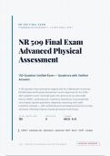 NR509 FINAL EXAM STUDY BUNDLE 2026&sol;2027 &vert; Advanced Physical Assessment &vert; Questions with Verified Answers &vert; Chamberlain &vert; Pass Guaranteed - A&plus; Graded