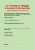PRITE 110 Solved Psychiatry Exam Latest 2026 Updated &NewLine;Questions and Verified 100&percnt; Solutions &lpar;2026&sol;2027&rpar; Grade&colon; &NewLine;A&plus;&vert;Status&colon; Guaranteed Pass&vert; Neuro&comma; Psychopharm&comma; Child &NewLine;Psych&comma; Ethics&comma; Development&comma; DSM&comma; Clinical Pearls 